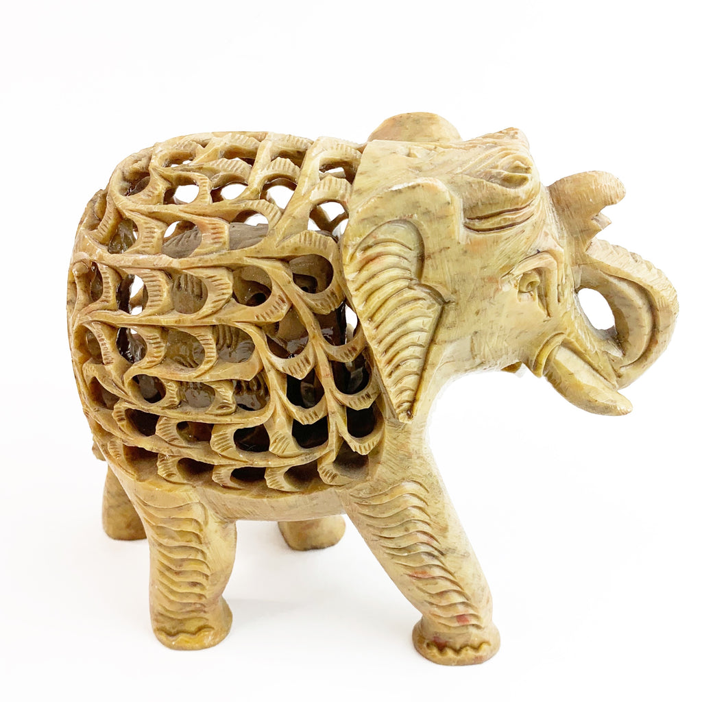 Marble Elephant Hand Carved Natural Stone