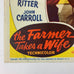 The Farmer Takes A Wife Original 11X14 Betty Grable Dale Robertson Lobby Card