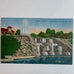 Forest Park St. Louis Missouri Electric Fountain Linen Postcard