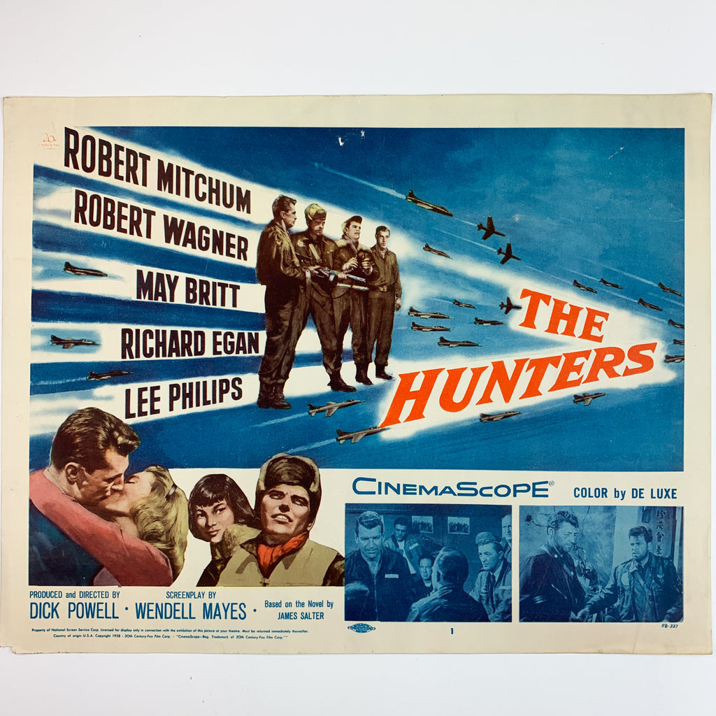 1958 CinemaScope Color By De Luxe The Hunters Robert Mitchum Lobby Card