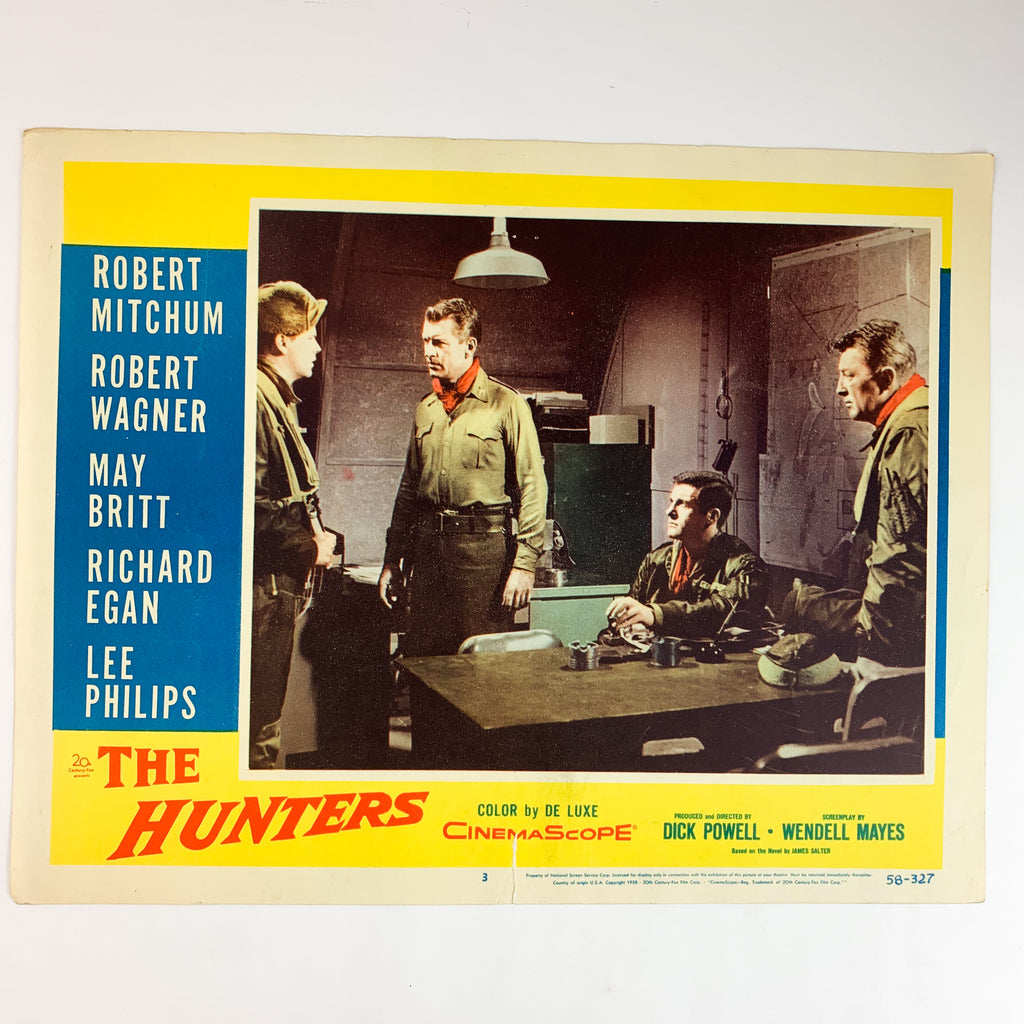 The Hunters 1958 CinemaScope Color by De Luxe Robert Mitchum #3 Lobby Card
