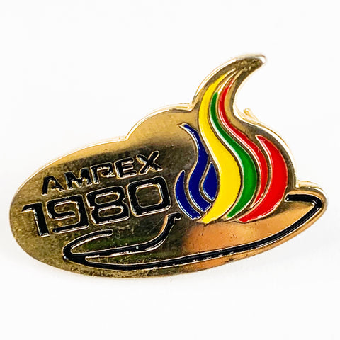 Vintage 1980's AMPEX Brooch Lapel Pin