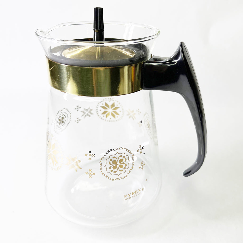 Retro 1960s Pyrex Coffee Pot Glass Coffee Carafe With