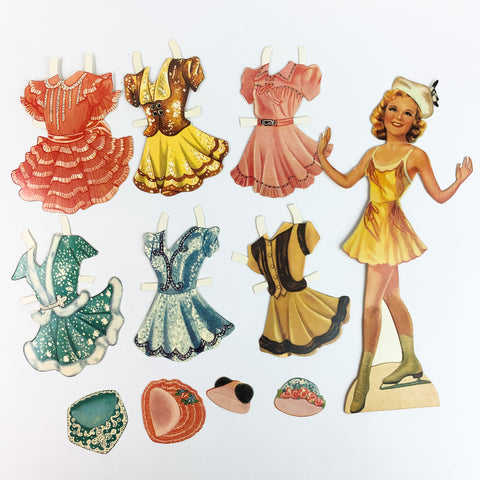 Vintage Celebrity Paper Doll 1992 Sonja Henie 11pc Lot