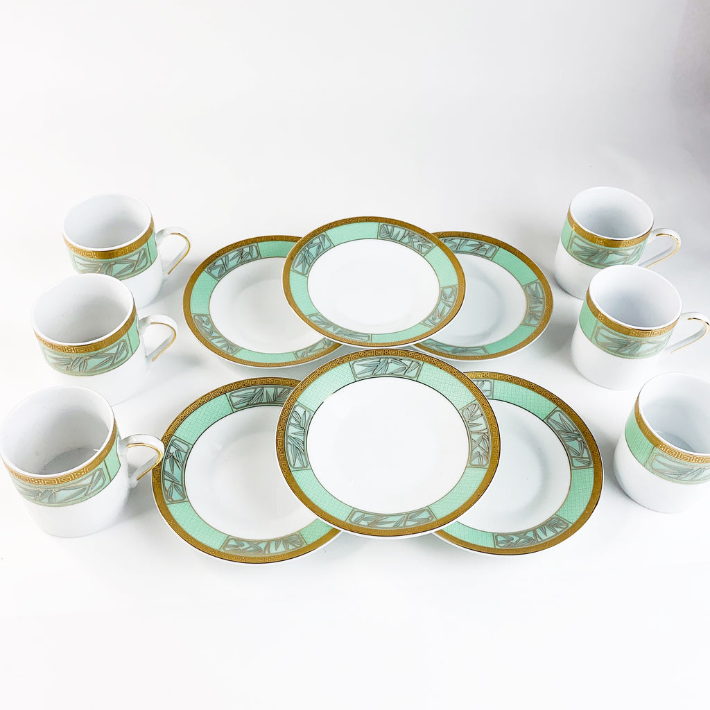 CZECH REPUBLIC DESIGN Porcelain Espresso Cup & Saucer Set of 6