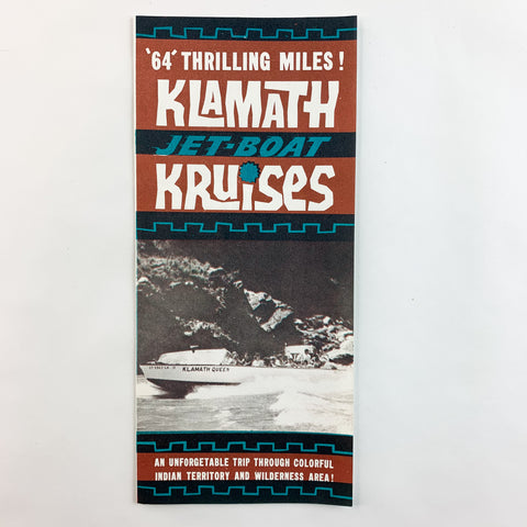 Vintage Travel Brochure KLAMATH Jet Boat KRUISES Requa California