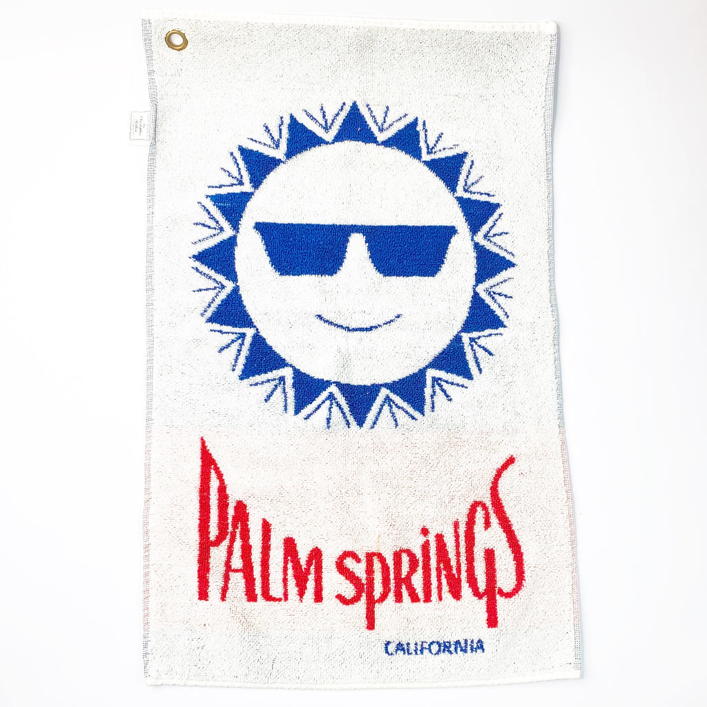 Vintage Golfbag Palm Springs California Towel