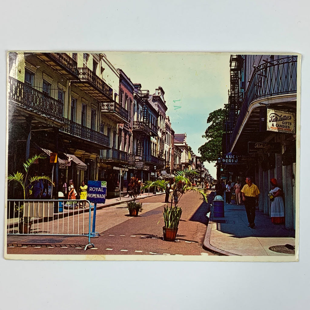 New Orleans Louisana Royal Street Promenade French Quarter Postcard