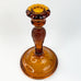 Vintage Amber Glass Tall Candlestick Holder