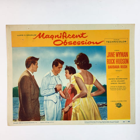 Magnificent Obsession 1954 Technicolor Jane Wyman Rock Hudson Lobby Card
