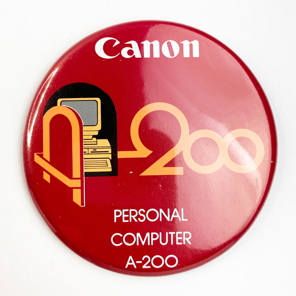 Canon A-200 Personal Computer Advertising Button Pinback 3"