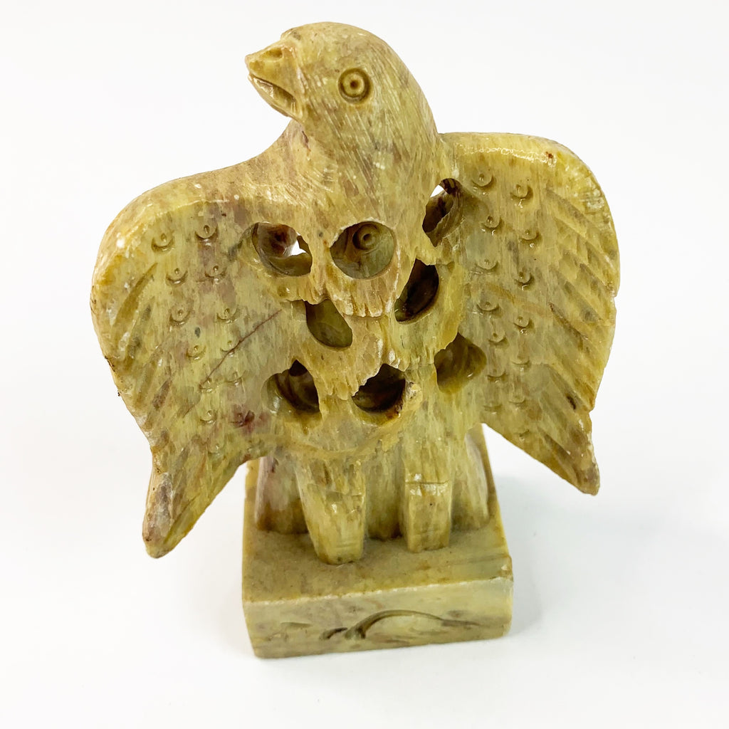 Vintage Hand Carved Stone Eagle Figurine