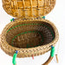 Vintage Wicker Straw Rattan Woven Basket Purse Bag