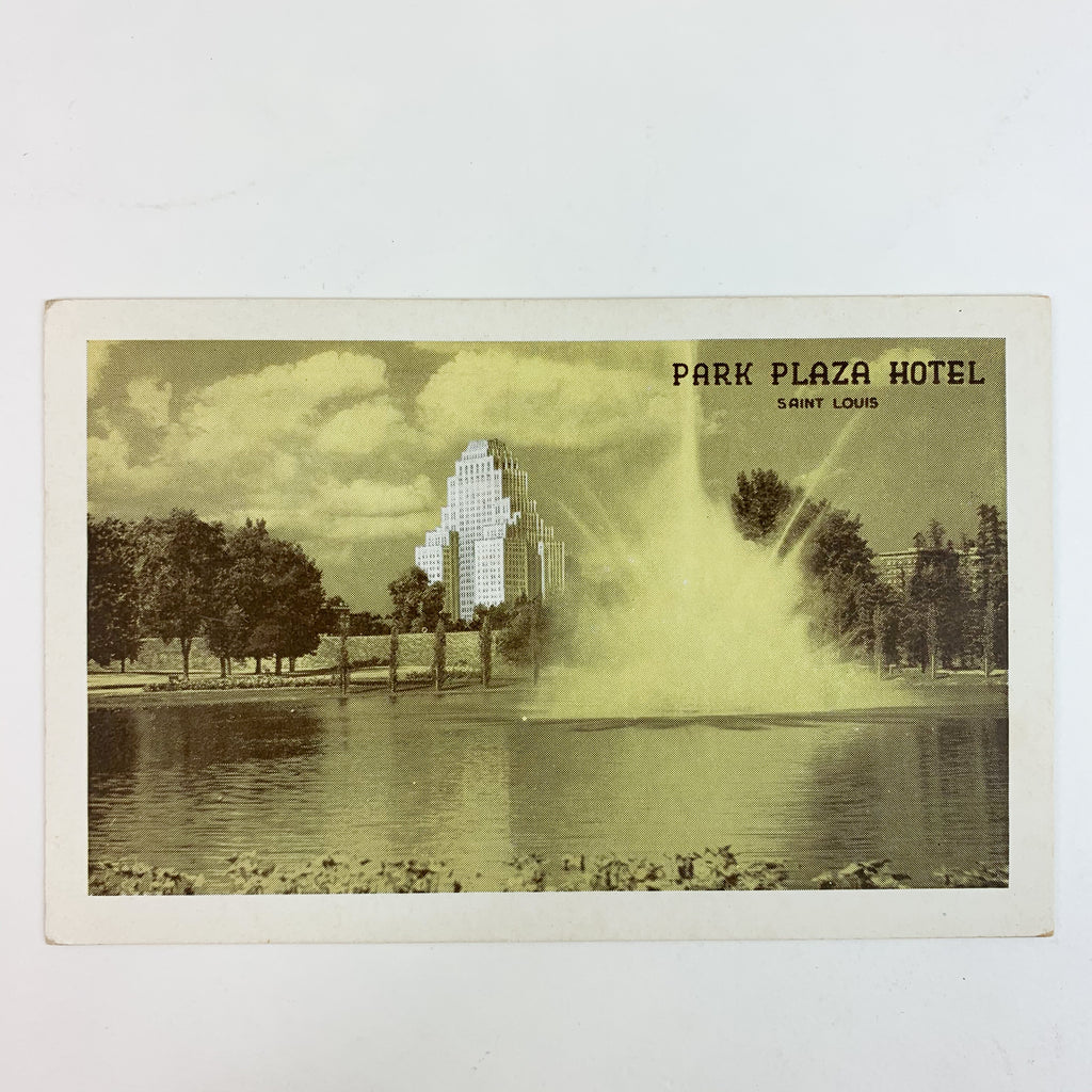 Park Plaza Hotel St Louis Missouri Fountain Posted Postcard