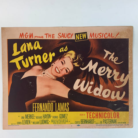 The Merry Widow MGM The Saucy Musical Lana Turner Lobby Card