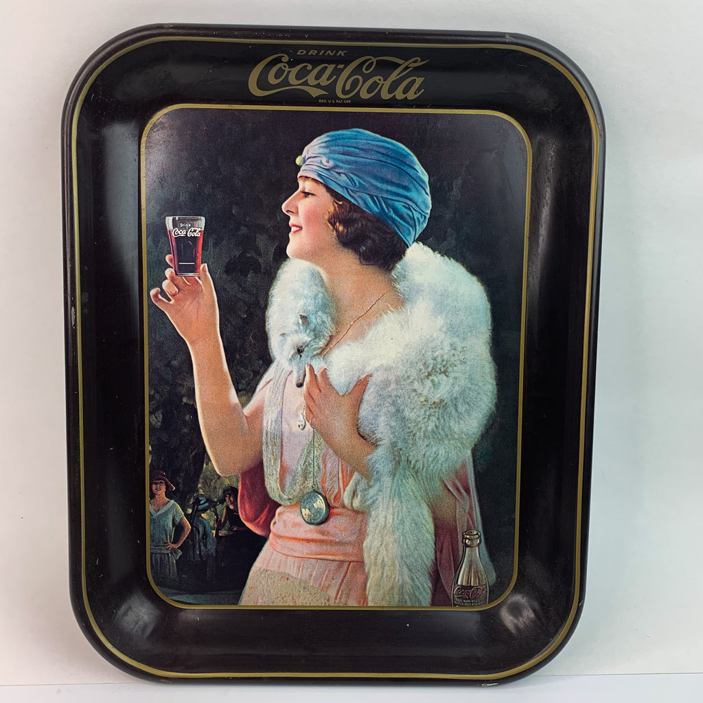 Vintage 1973 Coca Cola Flapper Serving Tray