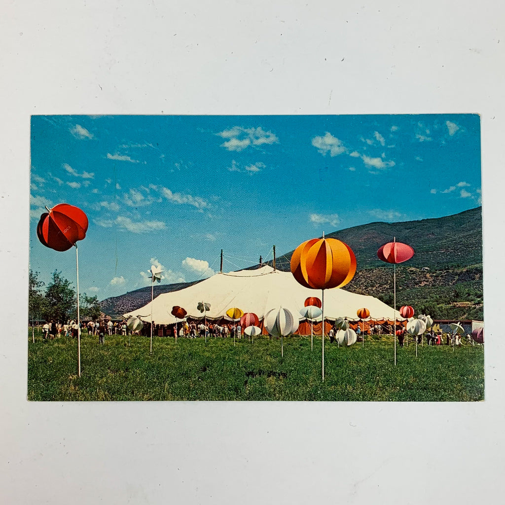 Aspen Colorado CO Aspen Amphitheater Tent Concert Venue Postcard