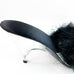 Marabou Black Feather Lucite Clear Slip On Heels