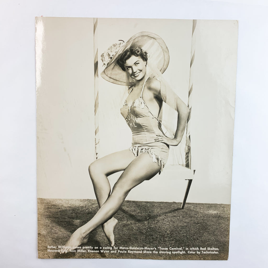 Vintage Esther Williams Texas Carnival Movie Print Scene Photo 13'X10.75"