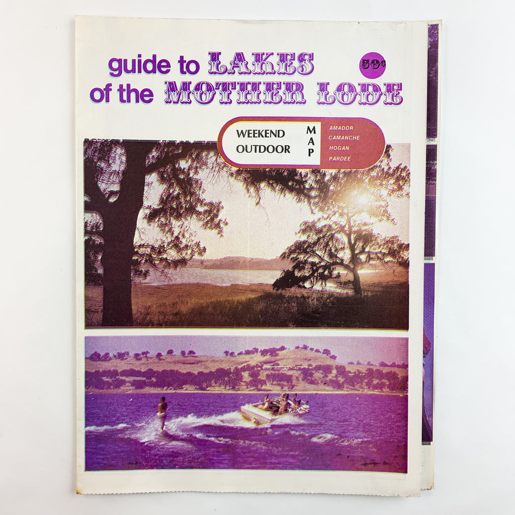 Vintage Guide of the Mother Lode Lakes California Info and Map