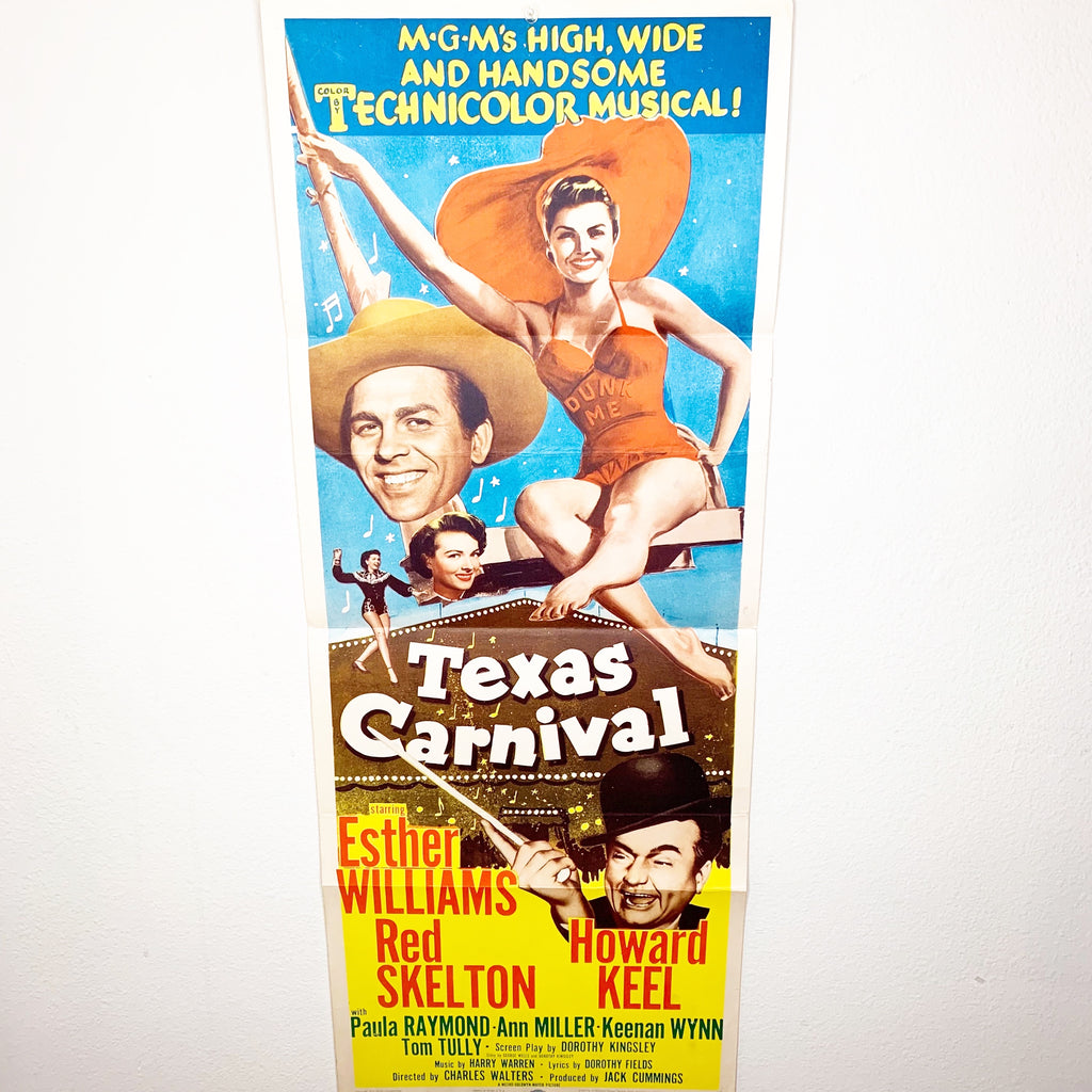 Texas Carnival 1950 Esther Williams MGM Red Skelton Movie Poster