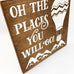 Oh The Places You Will Go Hot Air Balloon Wall Wood Sign