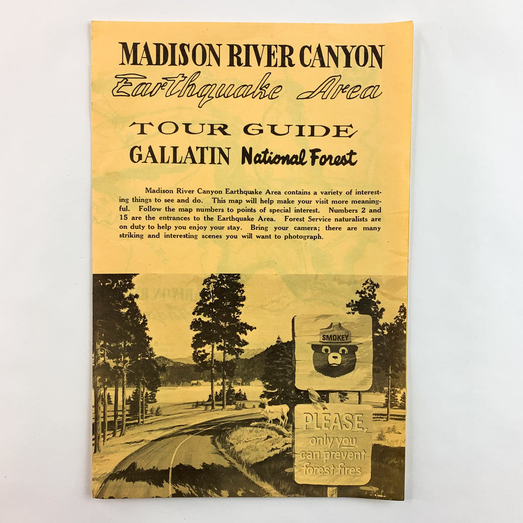 Madison River Canyon EARTHQUAKE Area Tour Guide National Forest Brochure