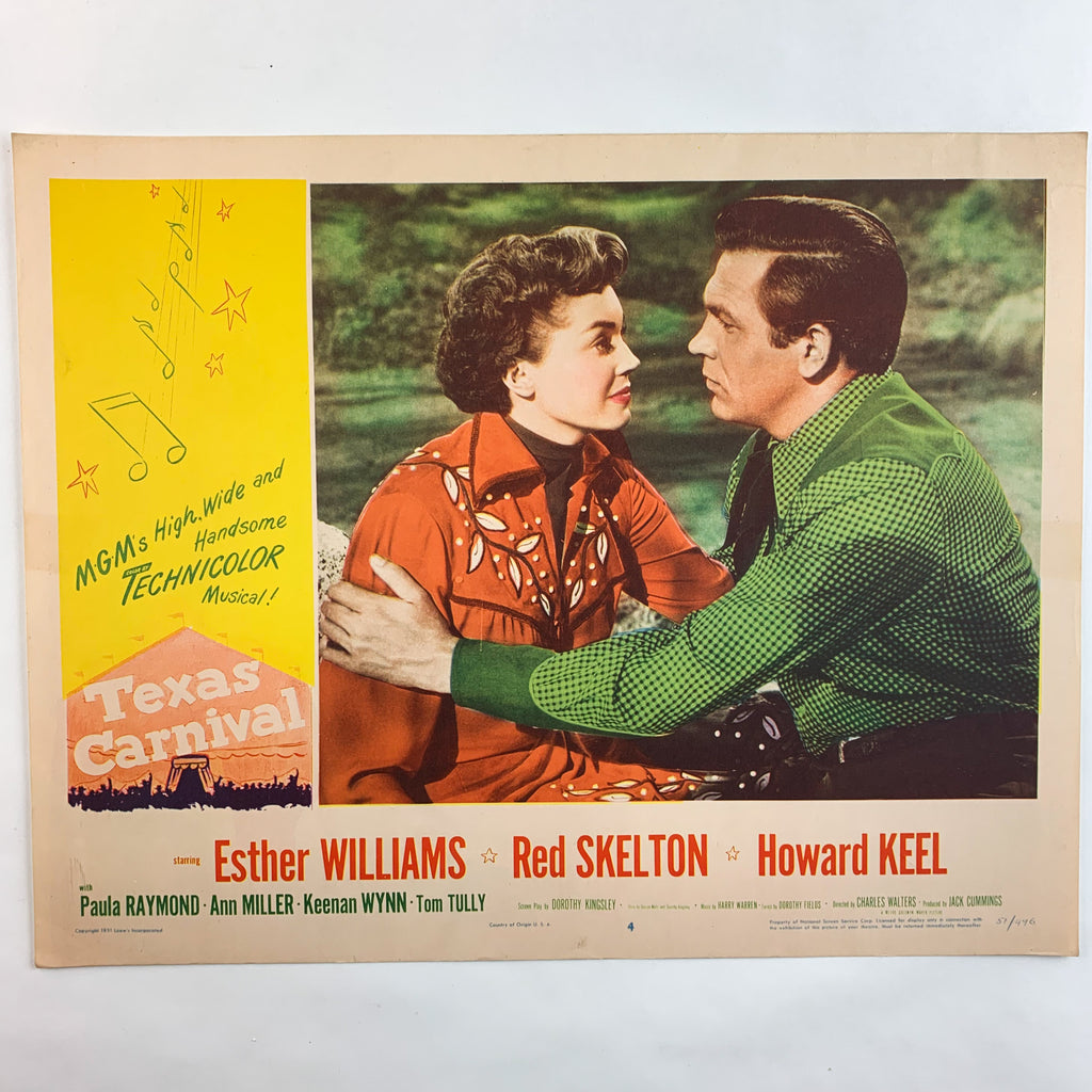 Texas Carnival 1951 MGM Musicals Esther Williams Red Skelton Lobby Card #4