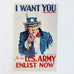 World War l Uncle Sam I Want You for the US Army Enlist Now Postcard