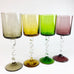 Vintage Champagne Spiral Twist Stem Drinking Glasses