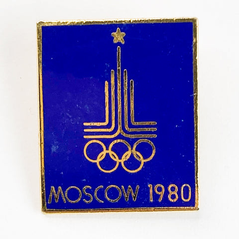 Olympic Moscow 1980 Enamel Brroch Lapel Pin