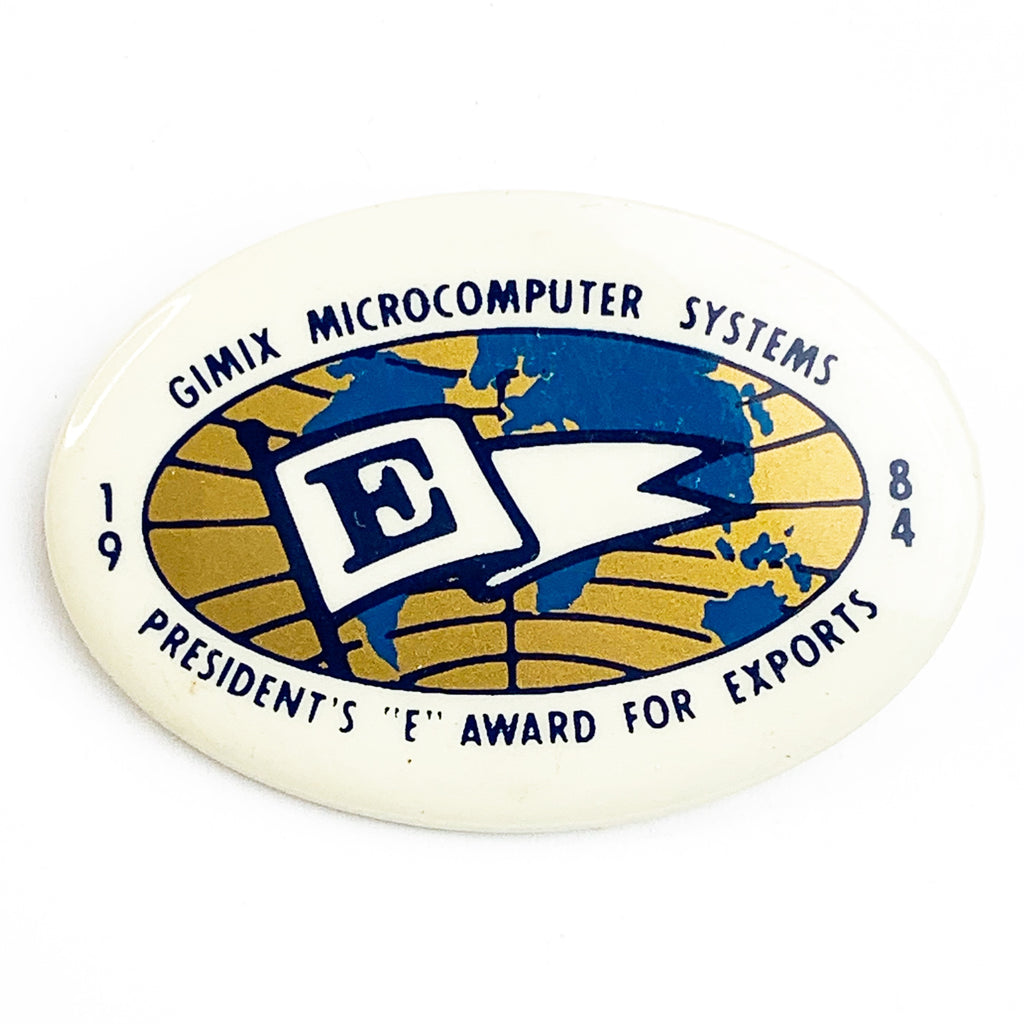 Vintage 1984 Gimix MicroComputer Systems Presidents Award Pinback Button Pin