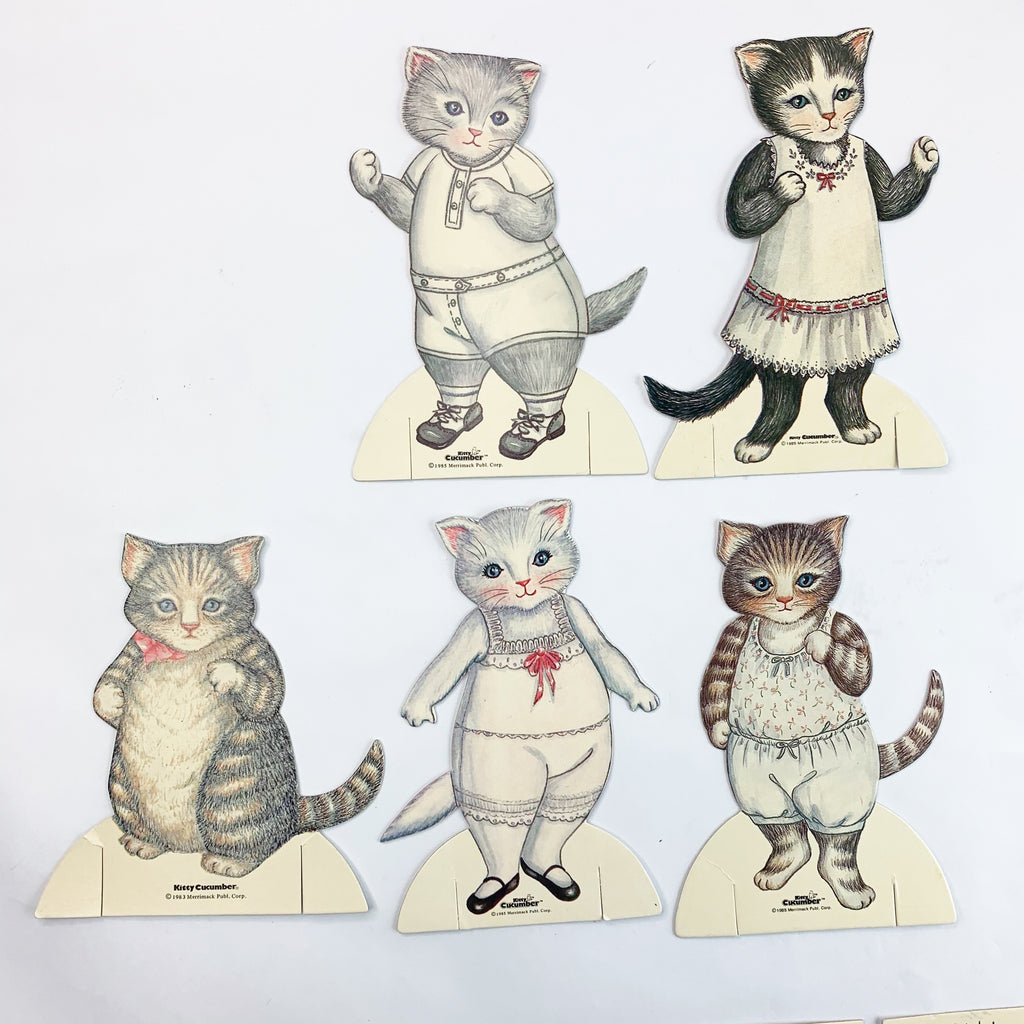Vintage 1985 Kitty Cucumber Paper Dolls