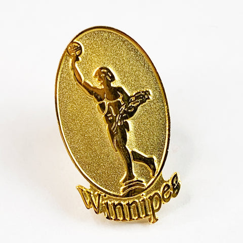 Winnipeg Golden Boy Oval Lapel Pin