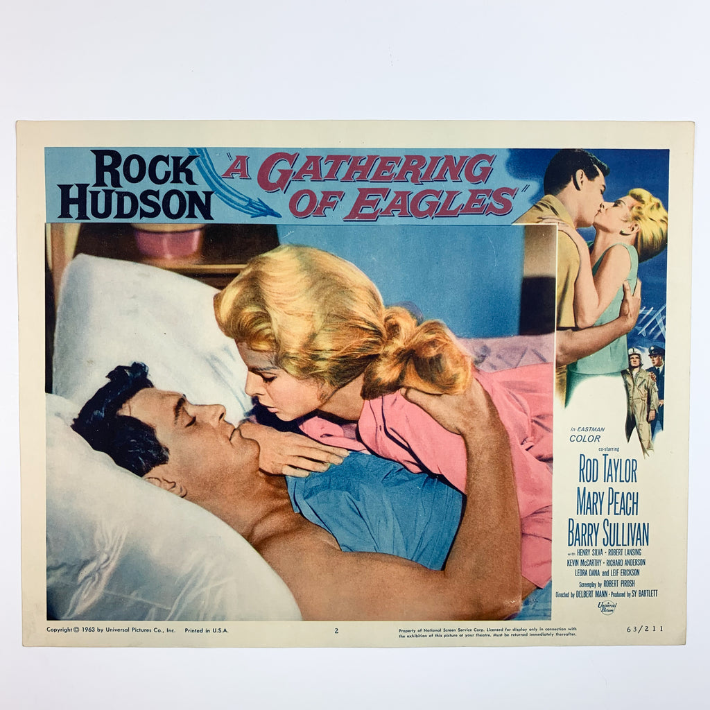1963 A Gathering Of Eagles Rock Hudson Movie Lobby Card