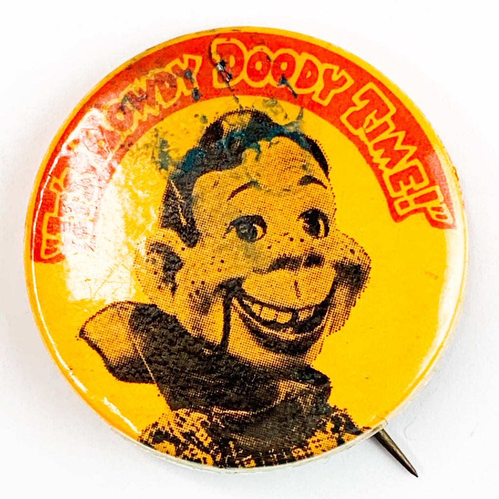 Vintage It’s Howdy Doody Time! Pinback Button