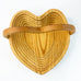 Vintage Folding Collapsible Wood Heart Basket