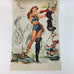 Vintage Pinup Girls 1948 Wall Calendar Brown & Bigelow Artist Sketch Pad
