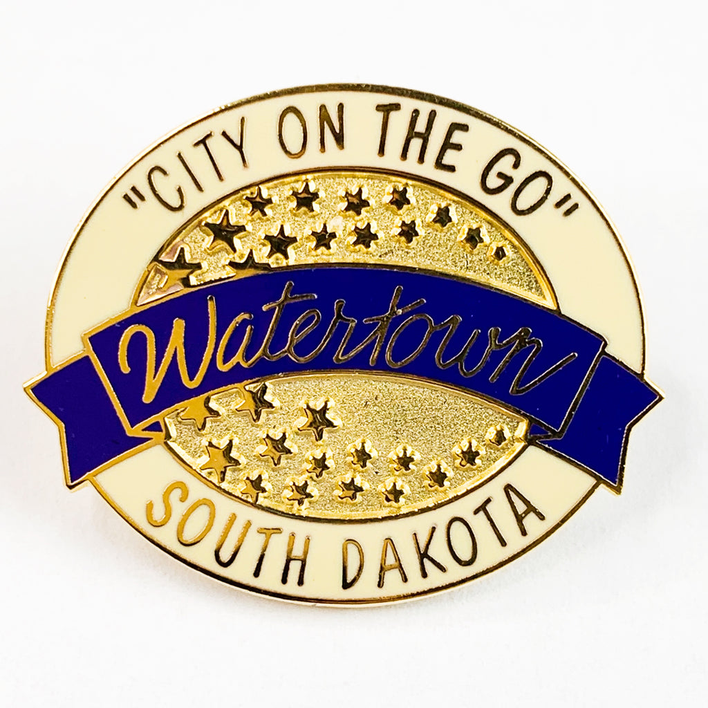 Watertown South Dakota City On The Go Lapel Pin