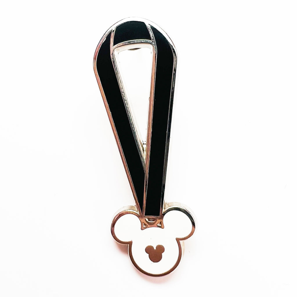 Disney Hidden Mickey 1 of 5 Black Lanyard Ribbon WDW Pin