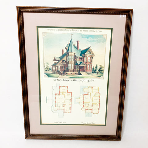 Scientific American Architects Dwelling Art Print Framed