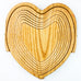 Vintage Folding Collapsible Wood Heart Basket