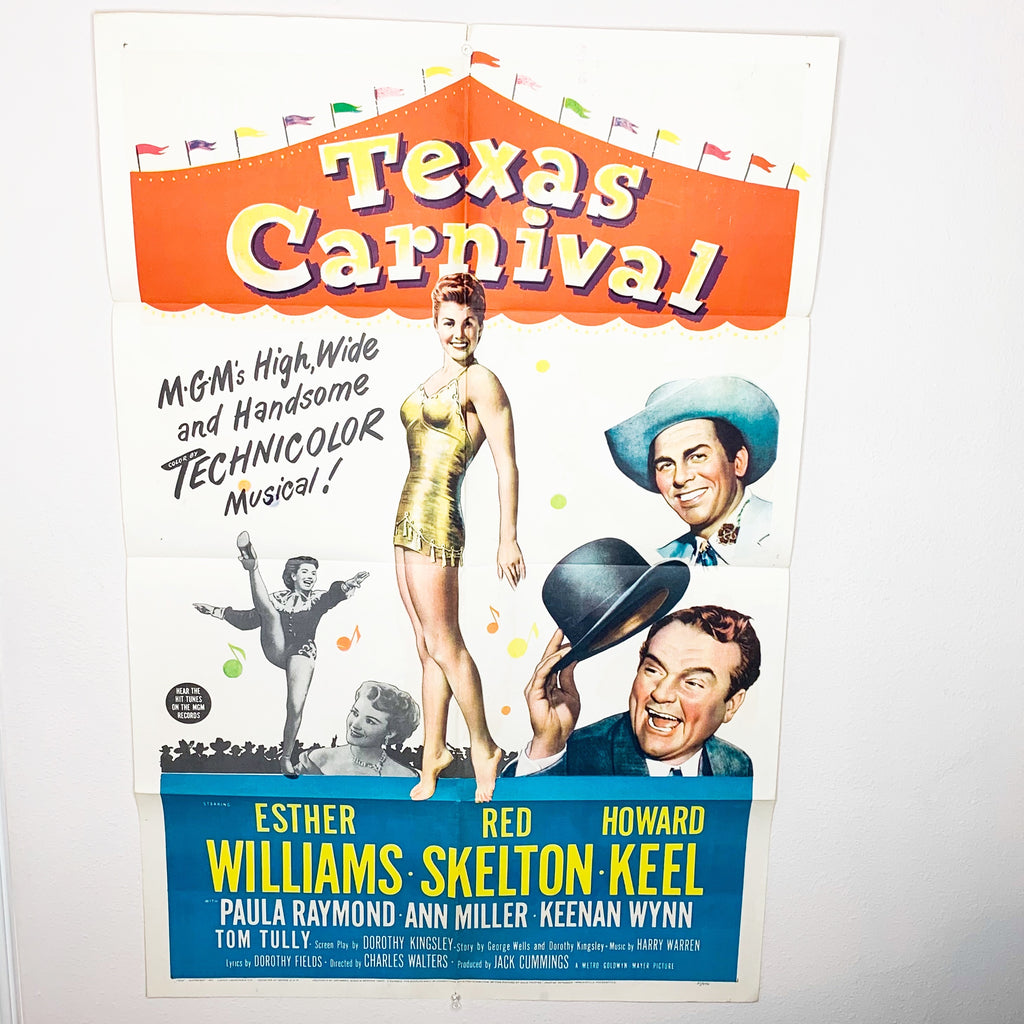 Texas Carnival 1951 Esther Willams MGM Technicolor Musical Movie Poster