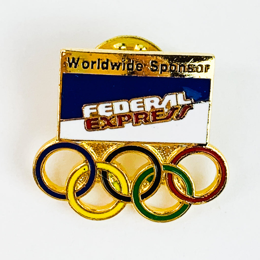 Federal Express Olympic Worldwide Sponsor Lapel Pin