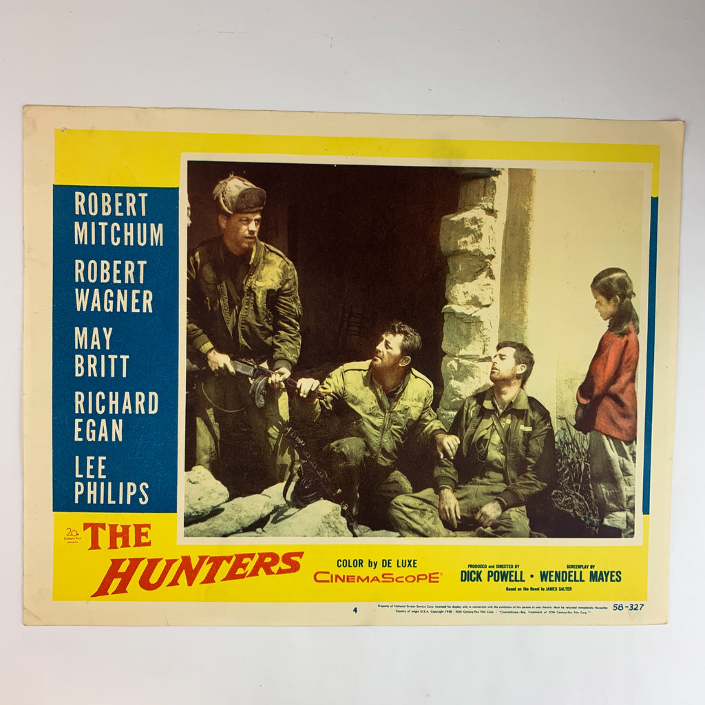 The Hunters 1958 CinemaScope Color by De Luxe Robert Mitchum #4 Lobby Card