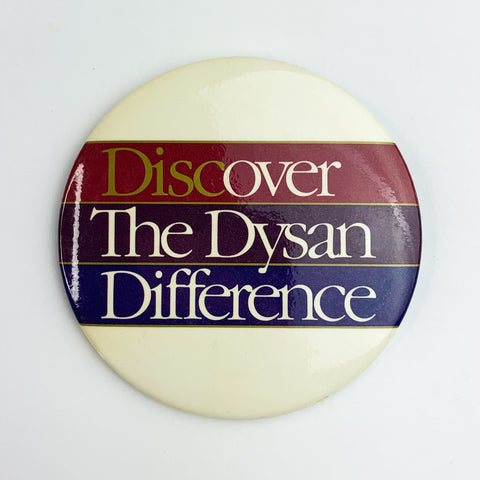 Discover The Dysan Difference Advertising Computer Lapel Pin Pinback Button