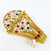Vintage Gold Tone Hot Air Ballon Brooch Pinback with Colored Stones