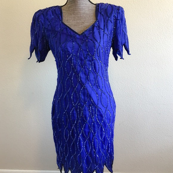 Vintage Laurence Kazar New York Blue Evening Dress The Stand Alone Vintage Laurence Kazar New York Blue Evening Dress The Stand Alone