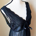 Vintage Miss Eleine Black Sheer Nightgown & Robe