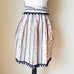 Vintage Pink Paisley Print Chrochet Trim Apron